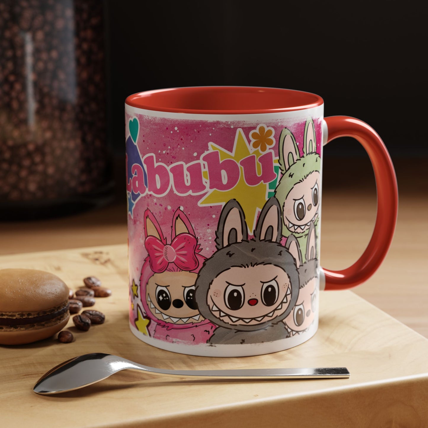 Mug Labubu Themed Accent Coffee Mug - Colorful & Whimsical Design for Kids and Collectors
