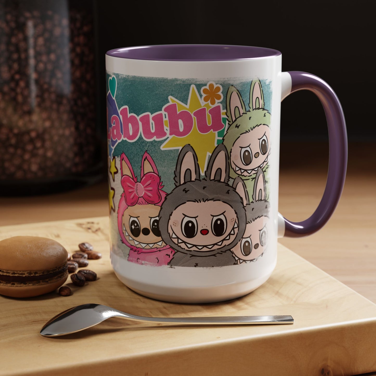 Mug Labubu Character Accent Coffee Mug - Cute and Colorful Design for Fans