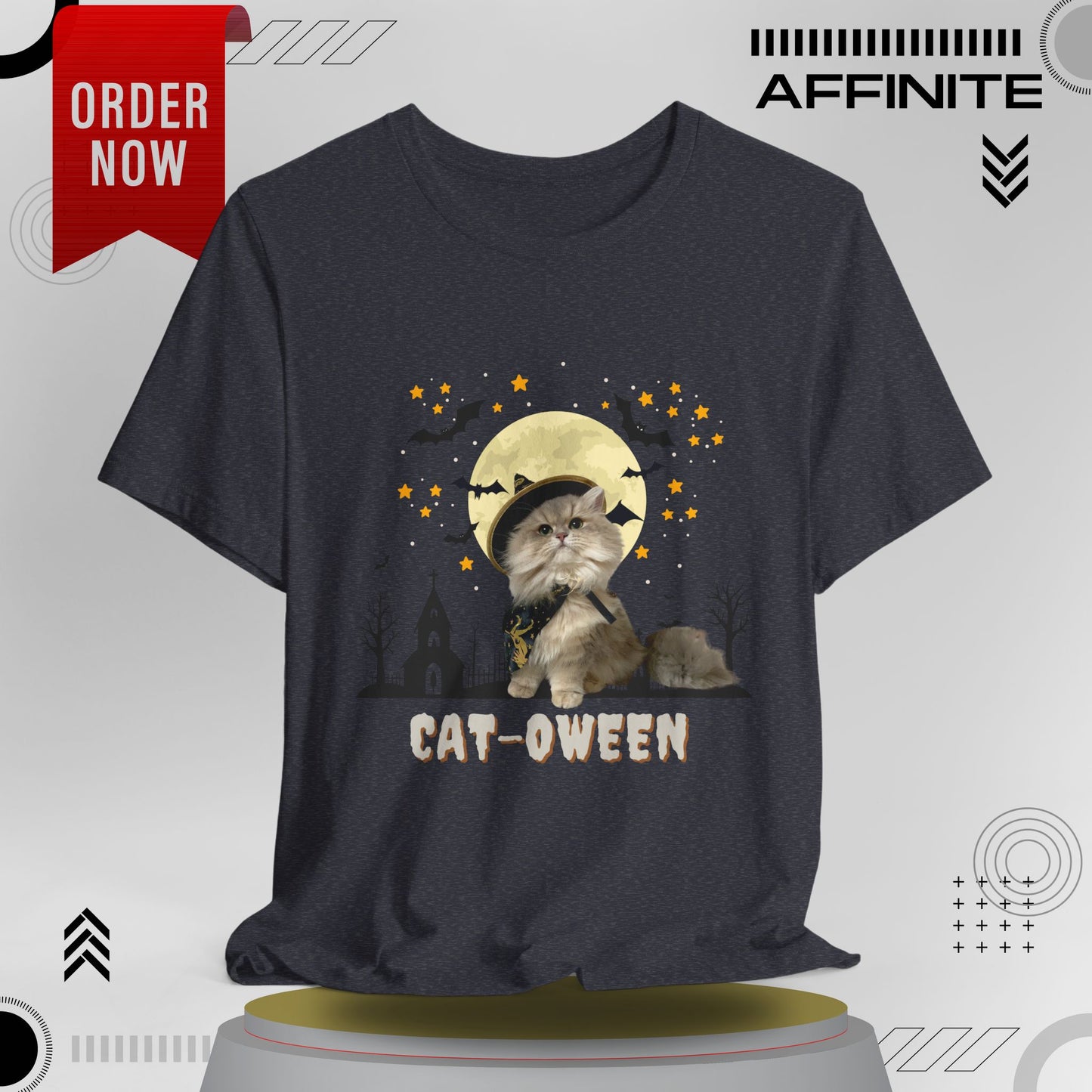 T-Shirt Unisex Halloween Cat Tee Good ‘Cat-oween’ – Perfect for Cat Lovers & Halloween Fans!