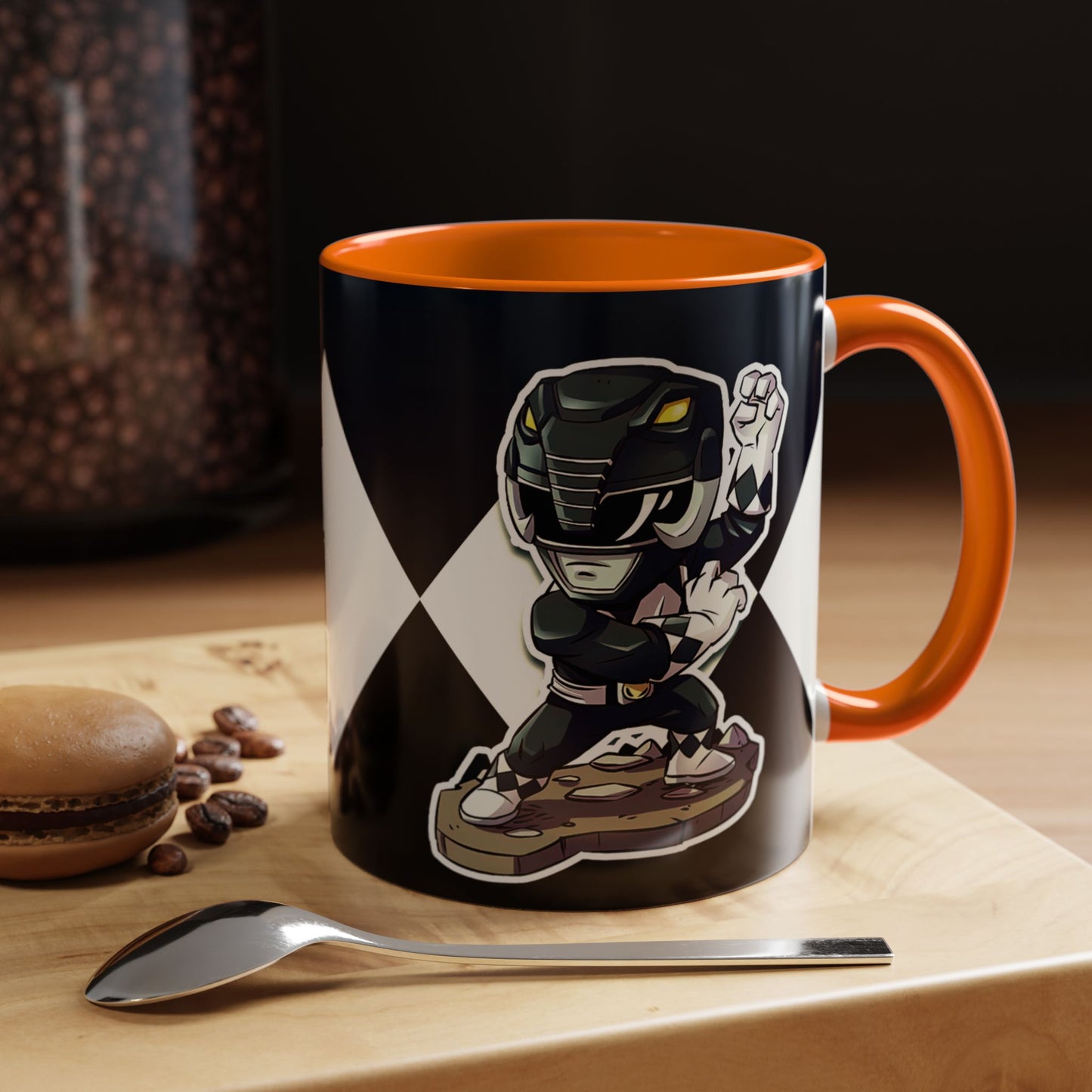 Mug Mighty Morphin Power Rangers Black Ranger Ceramic Mug - 11oz & 15oz Coffee Mug - Accent Mug for Pop Culture Fans