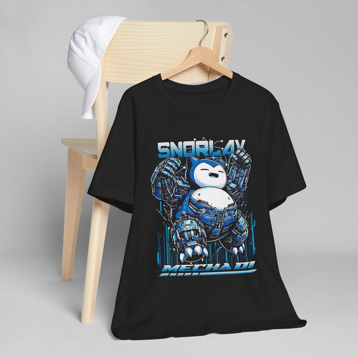 T-Shirt Robot Snoorlax Unisex Softstyle T-Shirt / Anime-Inspired Graphic Tee by Bella+Canvas