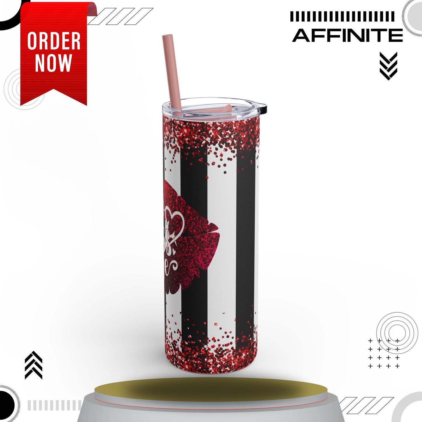 Tumblers Valentine Tumbler 20oz - "So Kiss Me" Matte Skinny Cup
