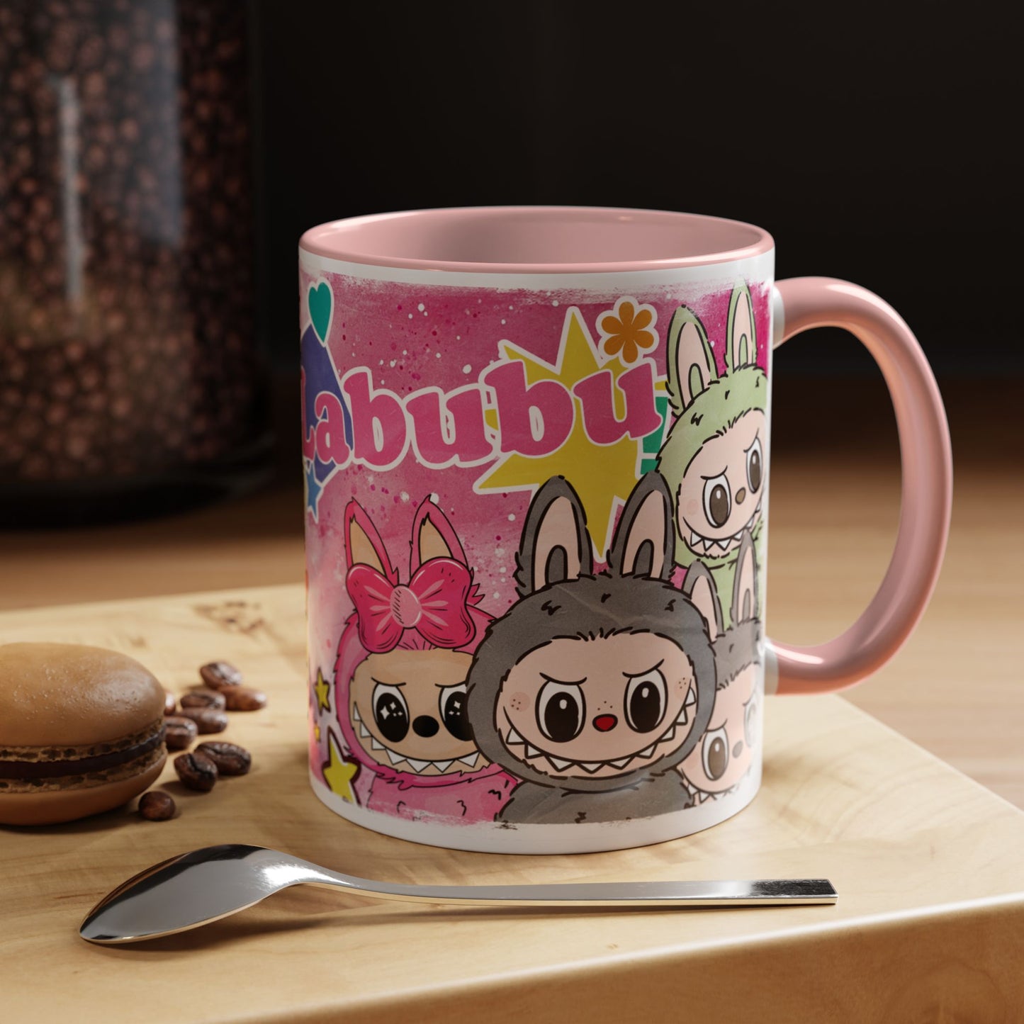 Mug Labubu Themed Accent Coffee Mug - Colorful & Whimsical Design for Kids and Collectors