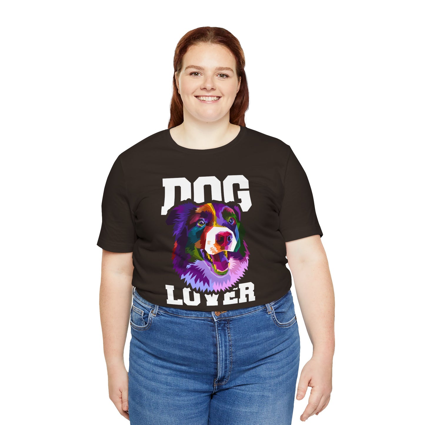 T-Shirt Unisex Dog Lover Shirt | Graphic T-Shirt with Dog Design and 'Dog Lover' Text