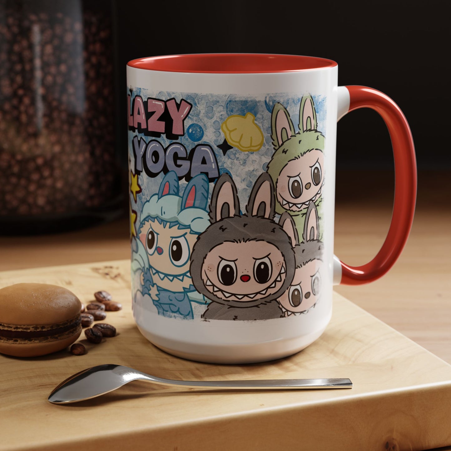 Mug Lazy Yoga Accent Coffee Mug - Cute Animal Design 11oz & 15oz