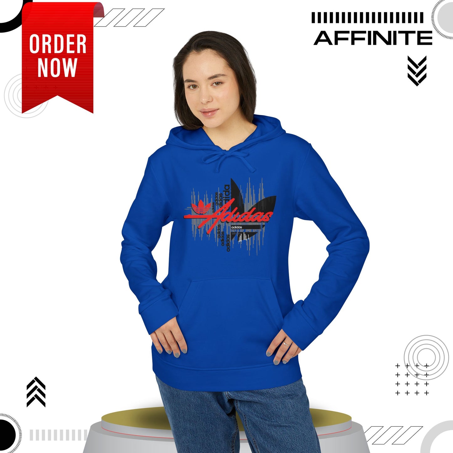 Hoodie Fleece Hoodie - T rendy Adidas Unisex Streetwear and Lounge Wear