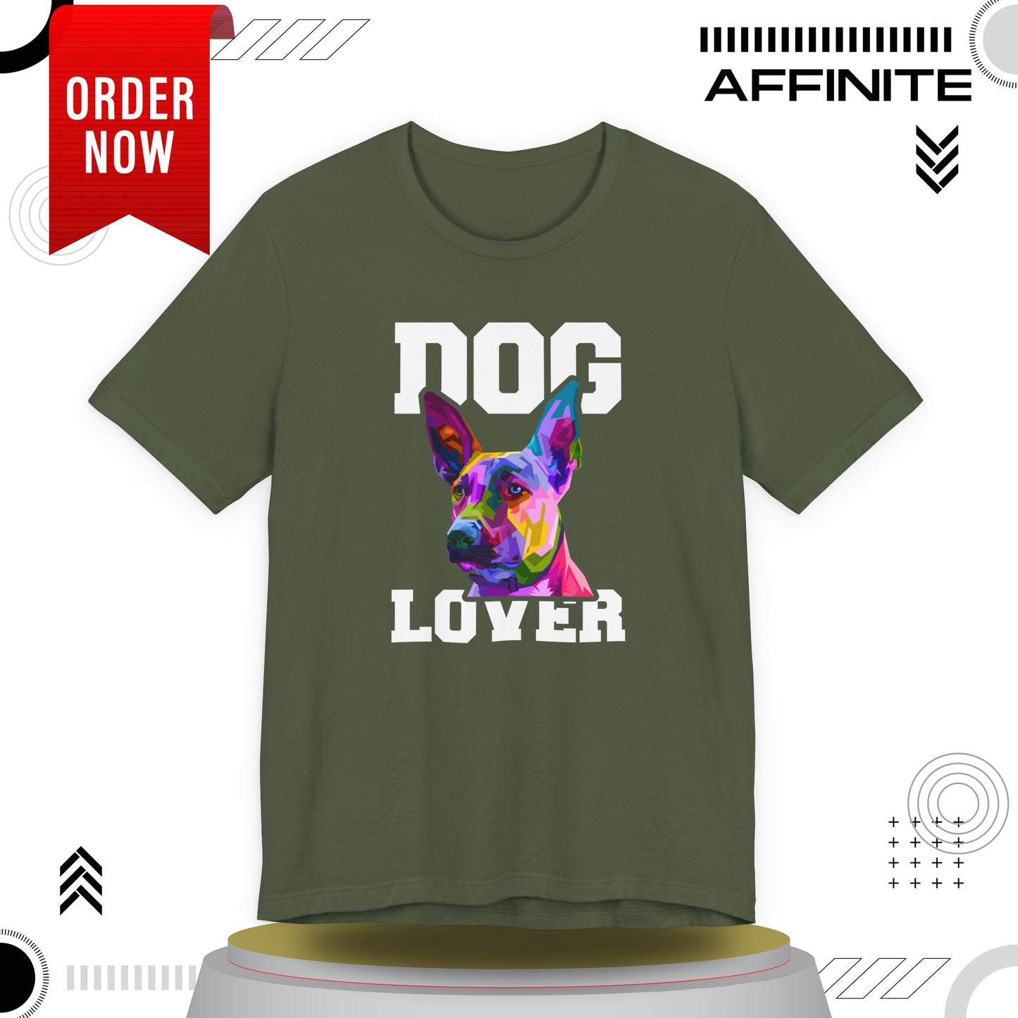 T-Shirt T Shirt Drawing - Dog Lover Graphic Tee (Unisex Cotton)