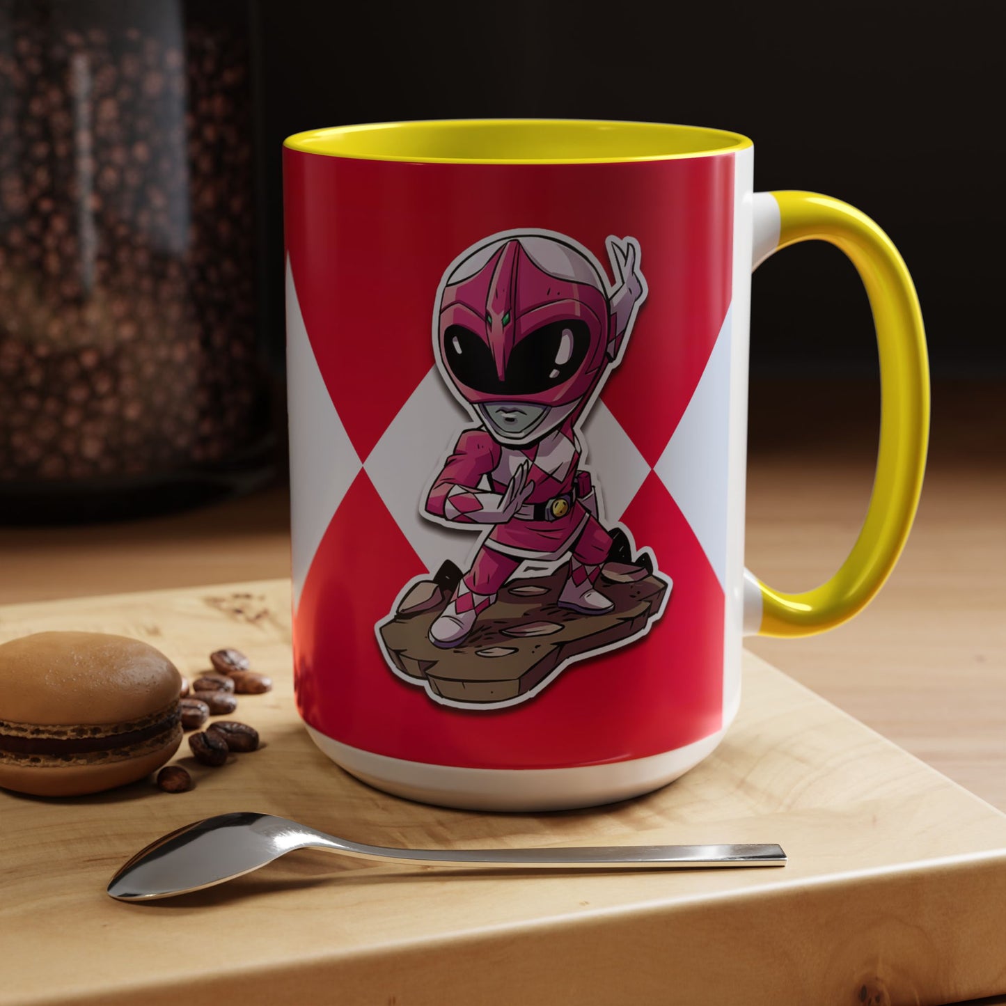 Mug Mighty Morphin Power Rangers Pink Ranger Ceramic Mug - 11oz & 15oz Coffee Mug - Accent Mug for Pop Culture Fans