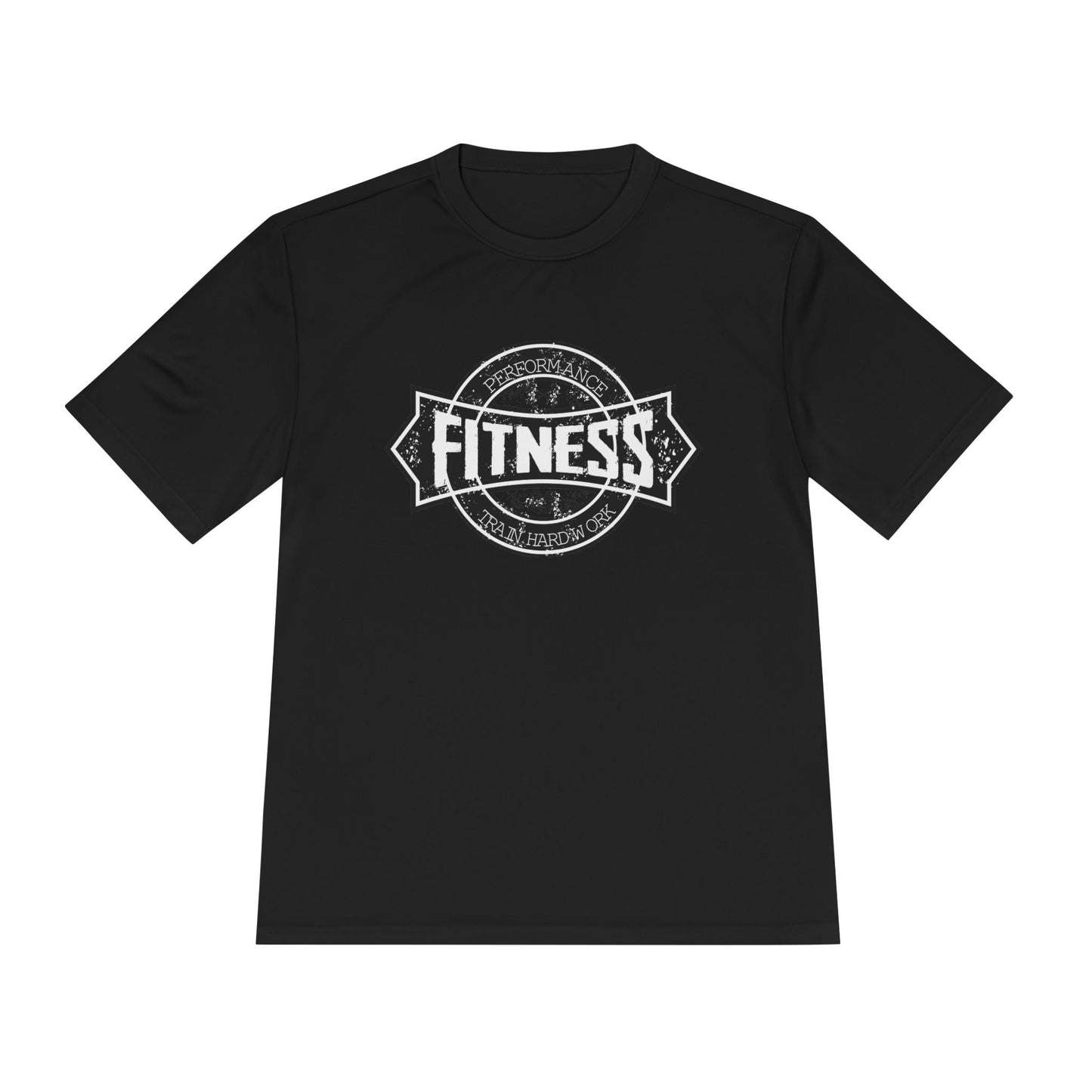 T-Shirt Moisture Wicking Fitness Shirt - Unisex Workout Tee for Gym, Running, Yoga Black