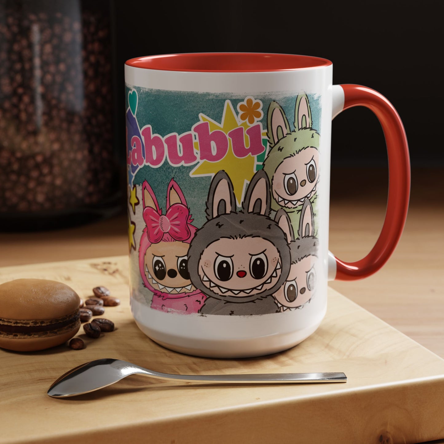 Mug Labubu Character Accent Coffee Mug - Cute and Colorful Design for Fans