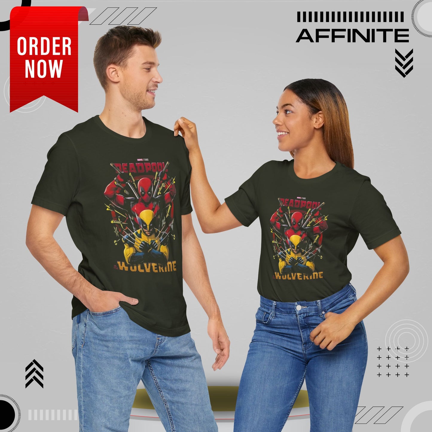 T-Shirt Wolverine X Deadpool Unisex Jersey Short Sleeve Tee | Superhero-Themed T-Shirt | Soft Cotton Crew Neck