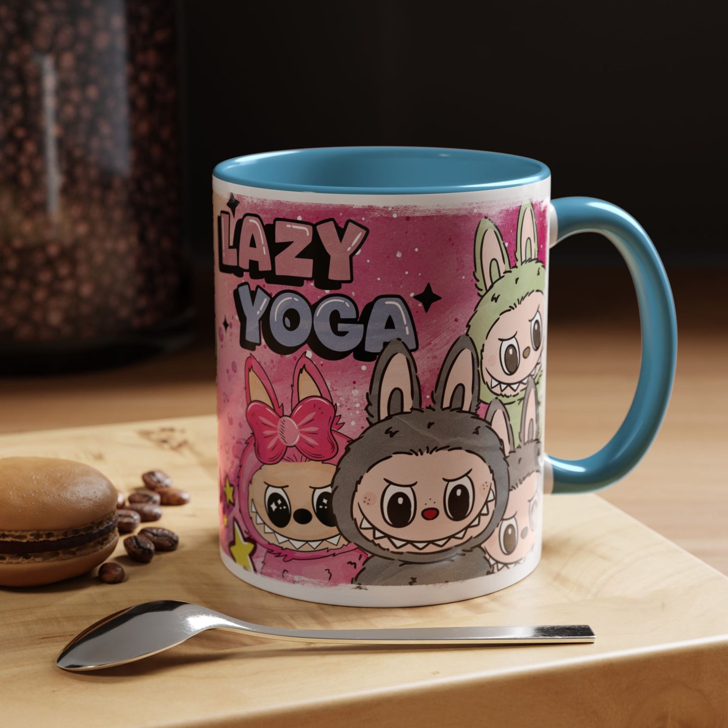 Mug Lazy Yoga Labubu Accent Coffee Mug - Fun & Playful Design for Relaxation