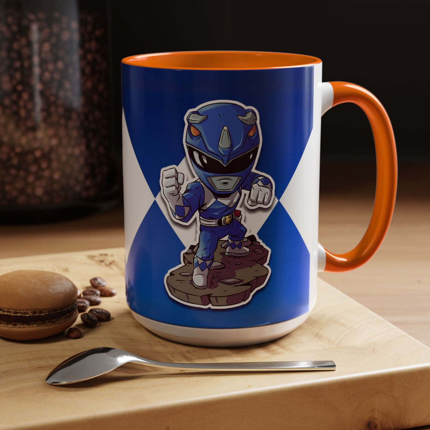 Mug Mighty Morphin Power Rangers Blue Ranger Ceramic Mug - 11oz & 15oz Coffee Mug - Accent Mug for Pop Culture Fans