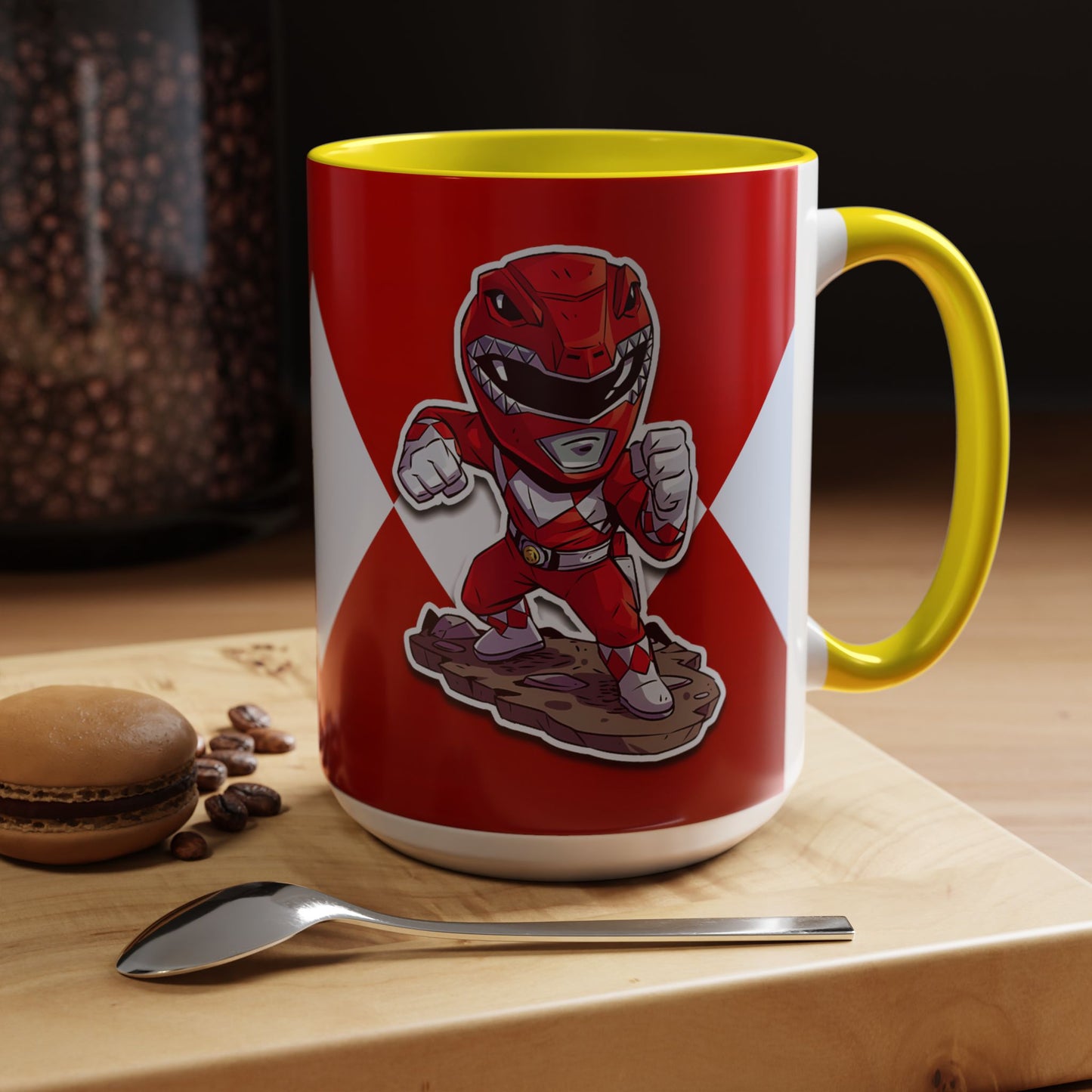 Mug Mighty Morphin Power Rangers Red Ranger Ceramic Mug - 11oz & 15oz Coffee Mug - Accent Mug for Pop Culture Fans