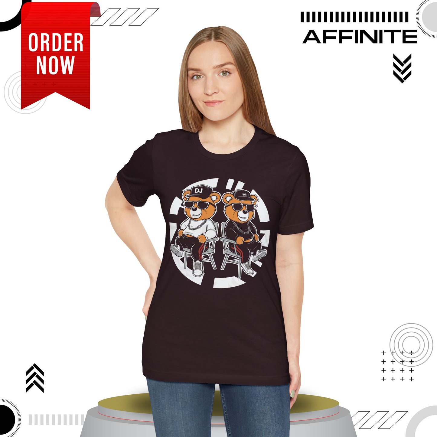 T-Shirt Awesome Bear T-Shirt - Fun Graphic Unisex Tee for Teen & Adults (100% Cotton)