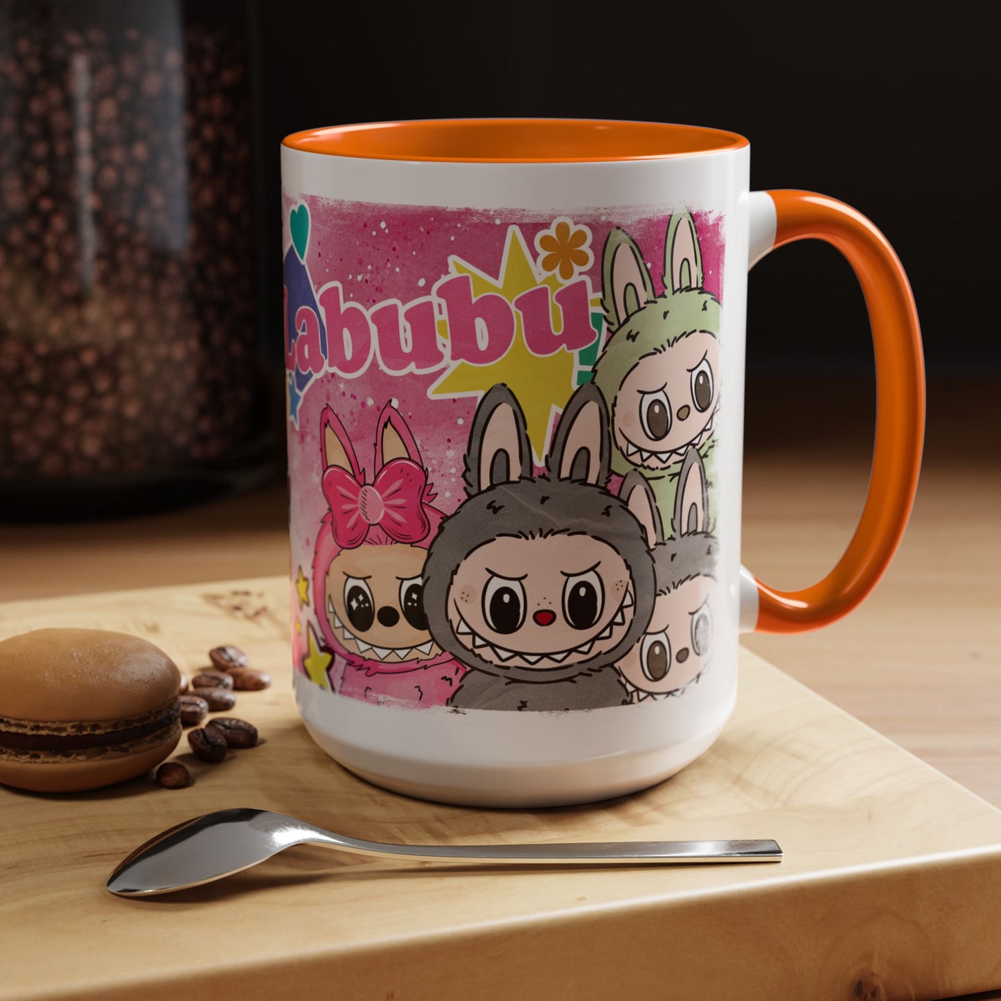 Mug Labubu Themed Accent Coffee Mug - Colorful & Whimsical Design for Kids and Collectors