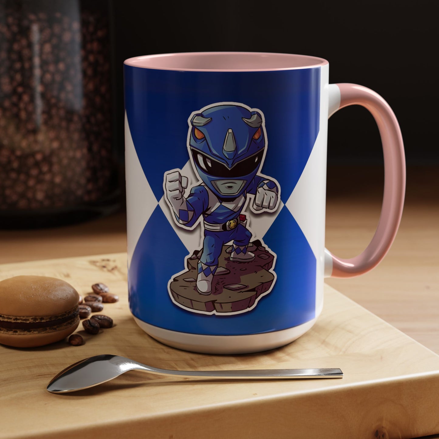 Mug Mighty Morphin Power Rangers Blue Ranger Ceramic Mug - 11oz & 15oz Coffee Mug - Accent Mug for Pop Culture Fans