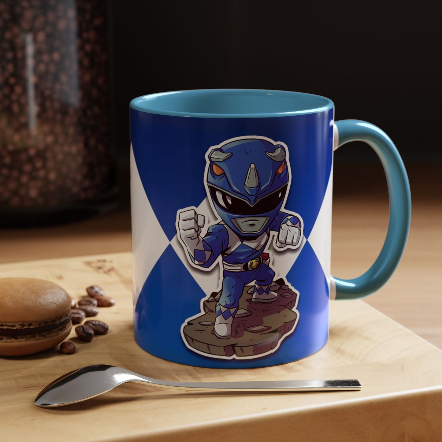Mug Mighty Morphin Power Rangers Blue Ranger Ceramic Mug - 11oz & 15oz Coffee Mug - Accent Mug for Pop Culture Fans