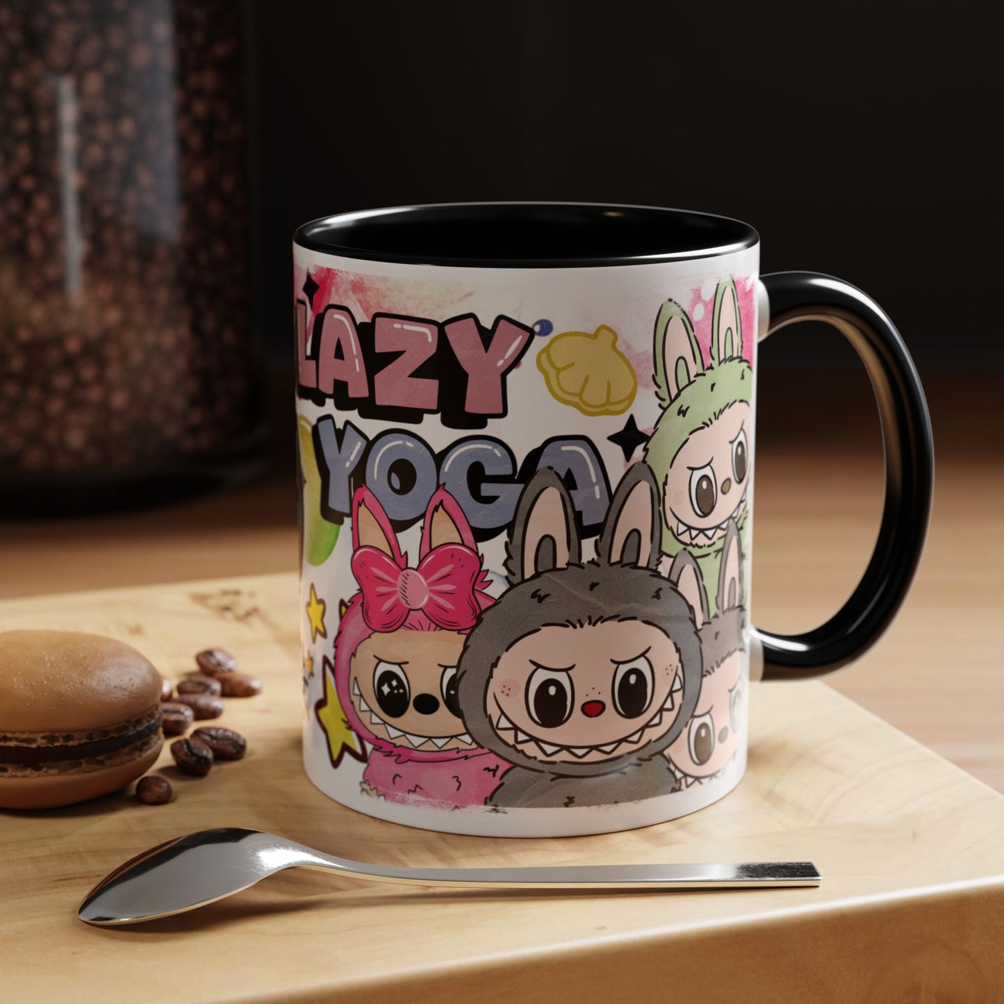 Mug Lazy Yoga Accent Coffee Mug - Fun and Colorful 11oz & 15oz Mugs for Coffee Lovers
