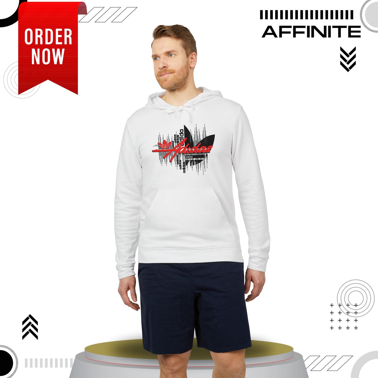 Hoodie Fleece Hoodie - T rendy Adidas Unisex Streetwear and Lounge Wear