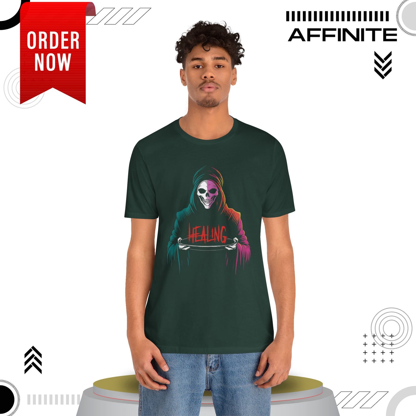 T-Shirt Halloween Healing Graphic Tee - Unisex Casual Shirt for Adults