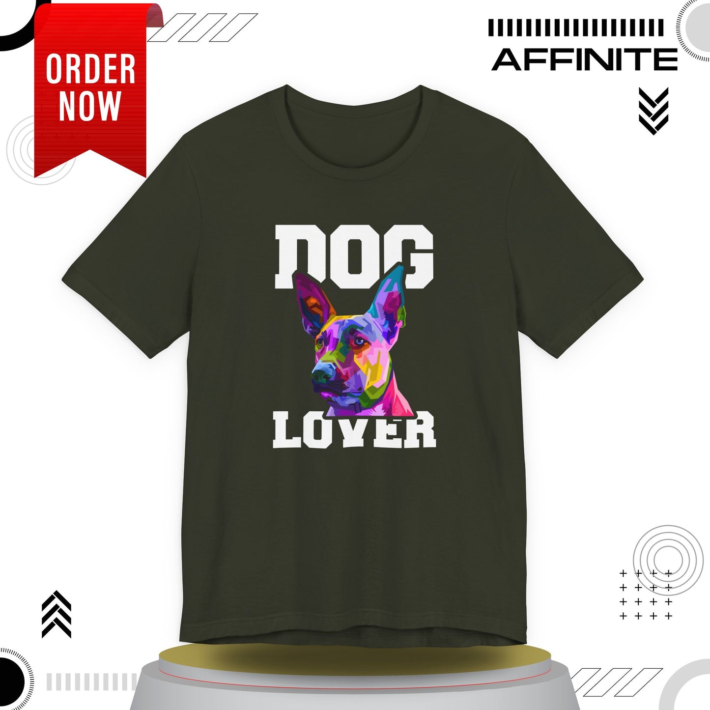 T-Shirt T Shirt Drawing - Dog Lover Graphic Tee (Unisex Cotton)