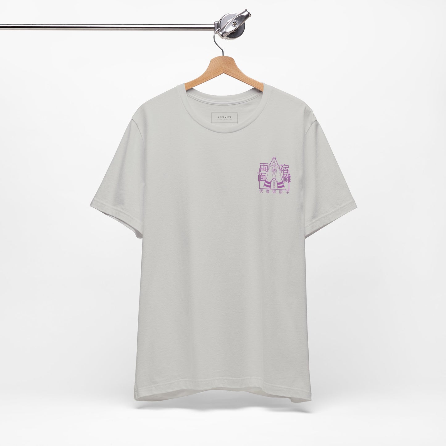 T-Shirt Unisex Anime Jujutsu Kaisen T-shirt - Sukuna Design Silver
