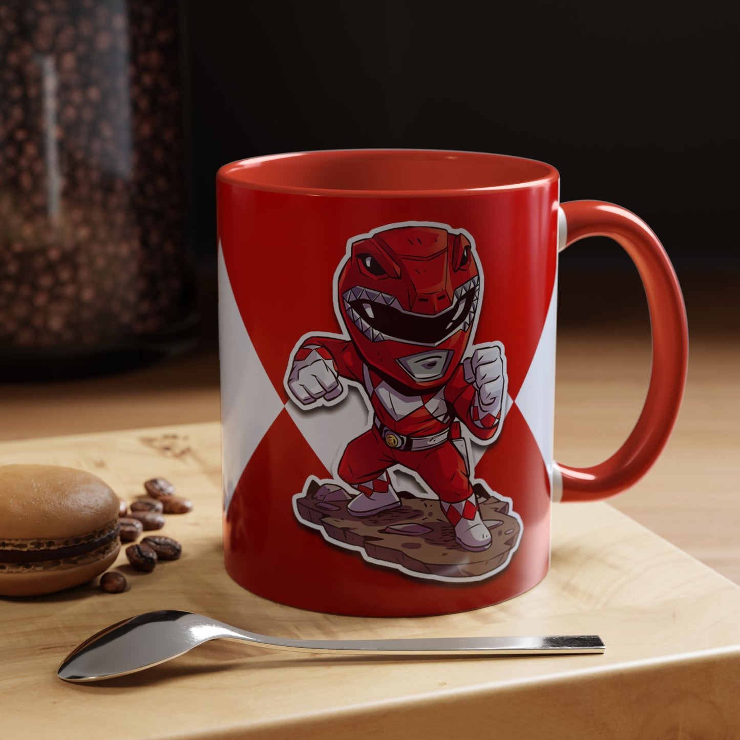 Mug Mighty Morphin Power Rangers Red Ranger Ceramic Mug - 11oz & 15oz Coffee Mug - Accent Mug for Pop Culture Fans