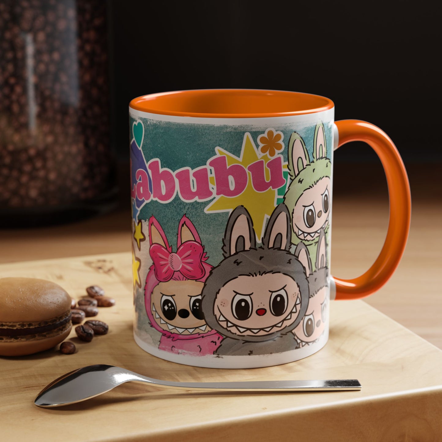 Mug Labubu Character Accent Coffee Mug - Cute and Colorful Design for Fans