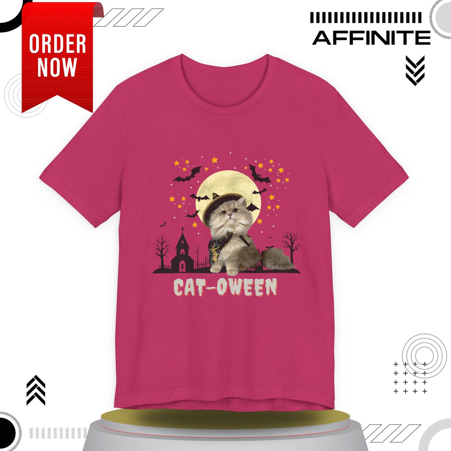 T-Shirt Unisex Halloween Cat Tee Good ‘Cat-oween’ – Perfect for Cat Lovers & Halloween Fans!