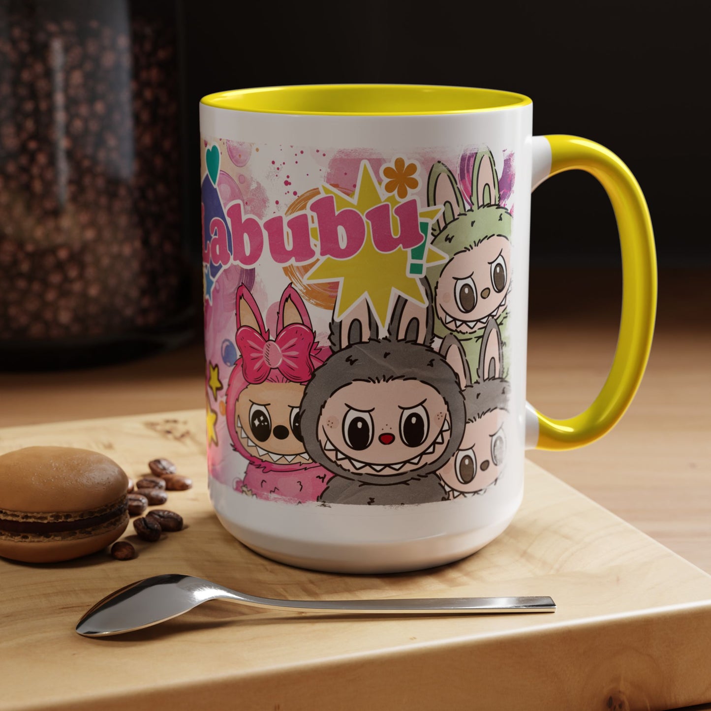 Mug Colorful Cartoon Labubu Accent Coffee Mug - Perfect for Animal Lovers