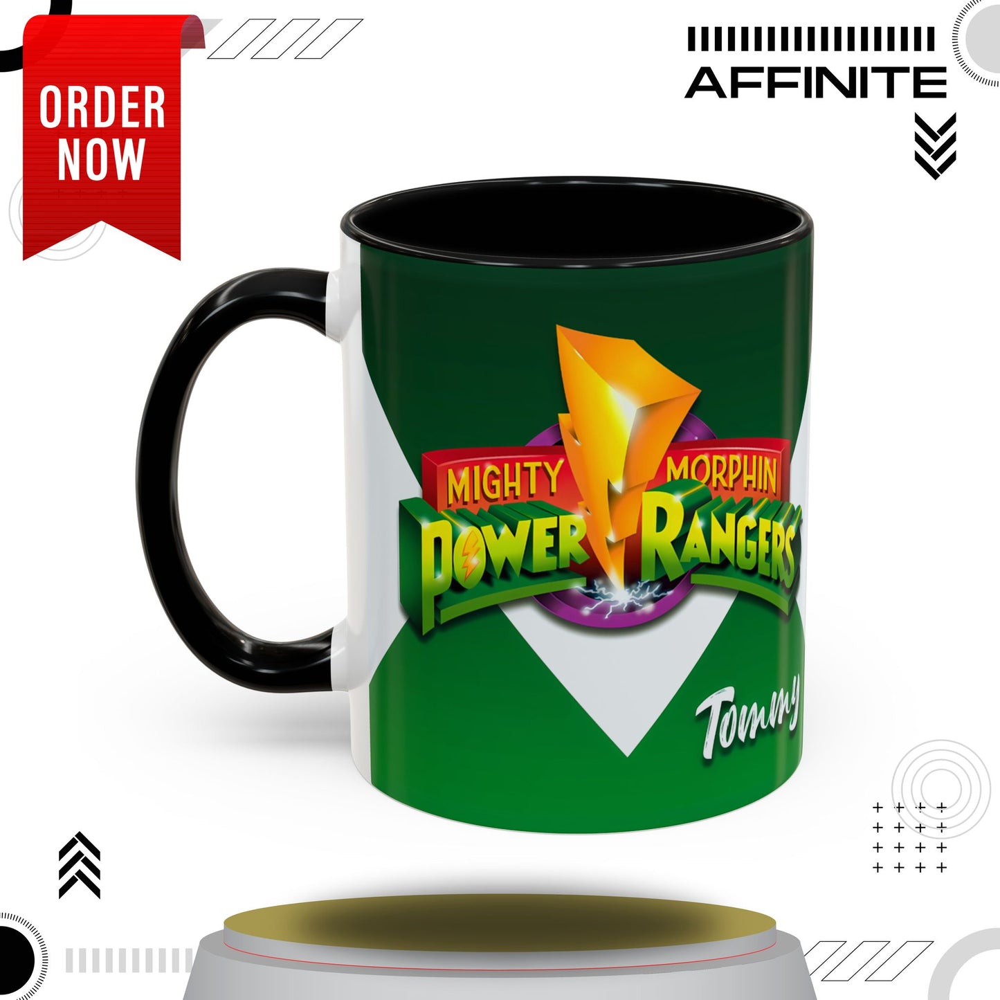 Mug Green Ranger Mug – 11oz & 15oz Mighty Morphin Power Rangers Ceramic Cup