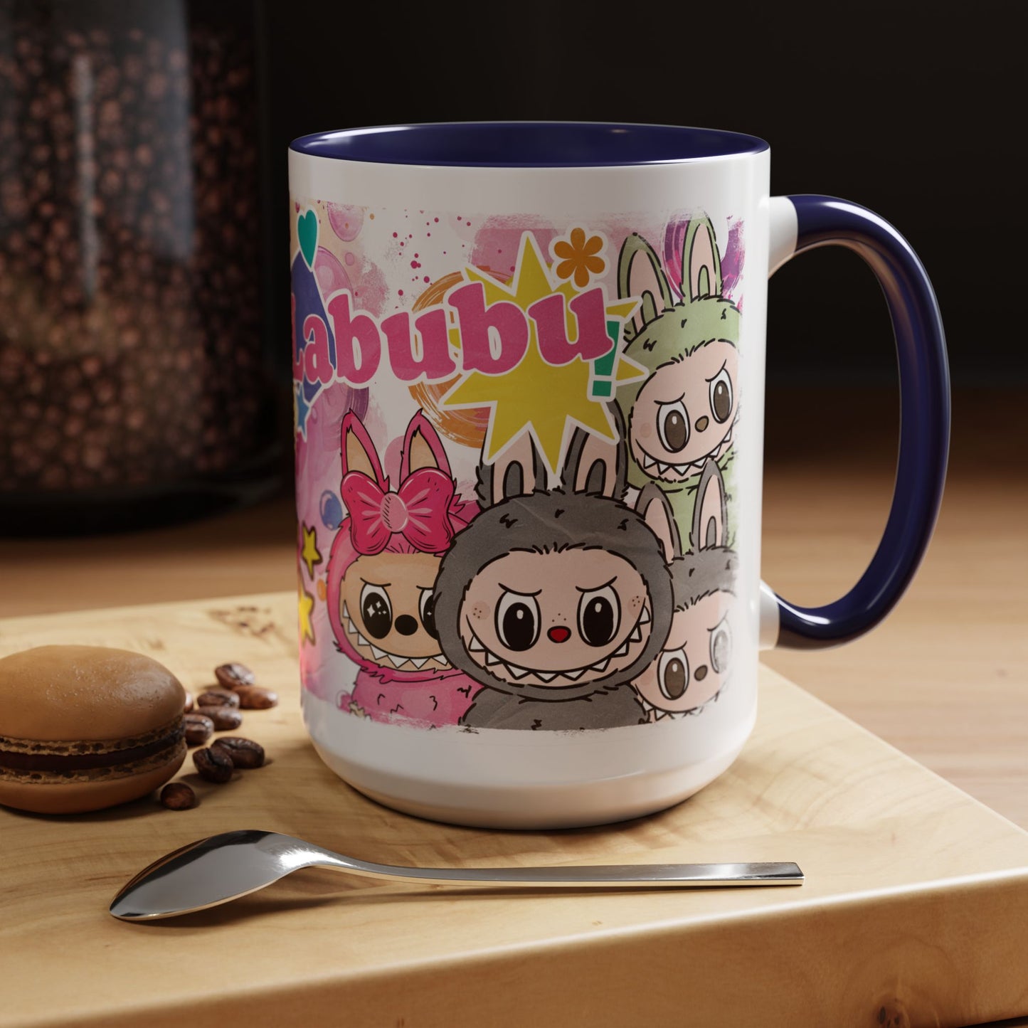 Mug Colorful Cartoon Labubu Accent Coffee Mug - Perfect for Animal Lovers