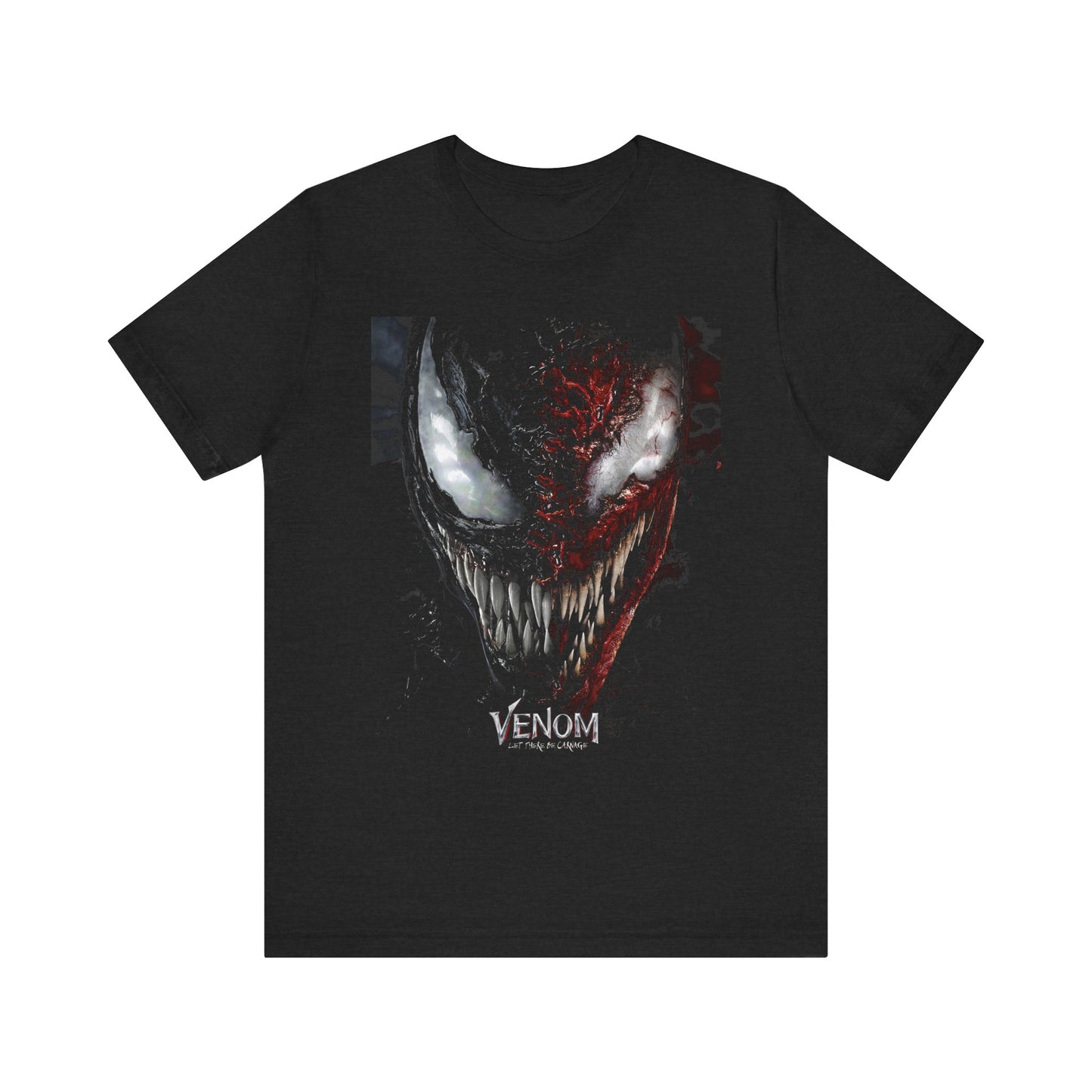 T-Shirt Venom Graphic Tee - Unisex Comic Book T-Shirt for Fans (100% Cotton) Solid Black Blend