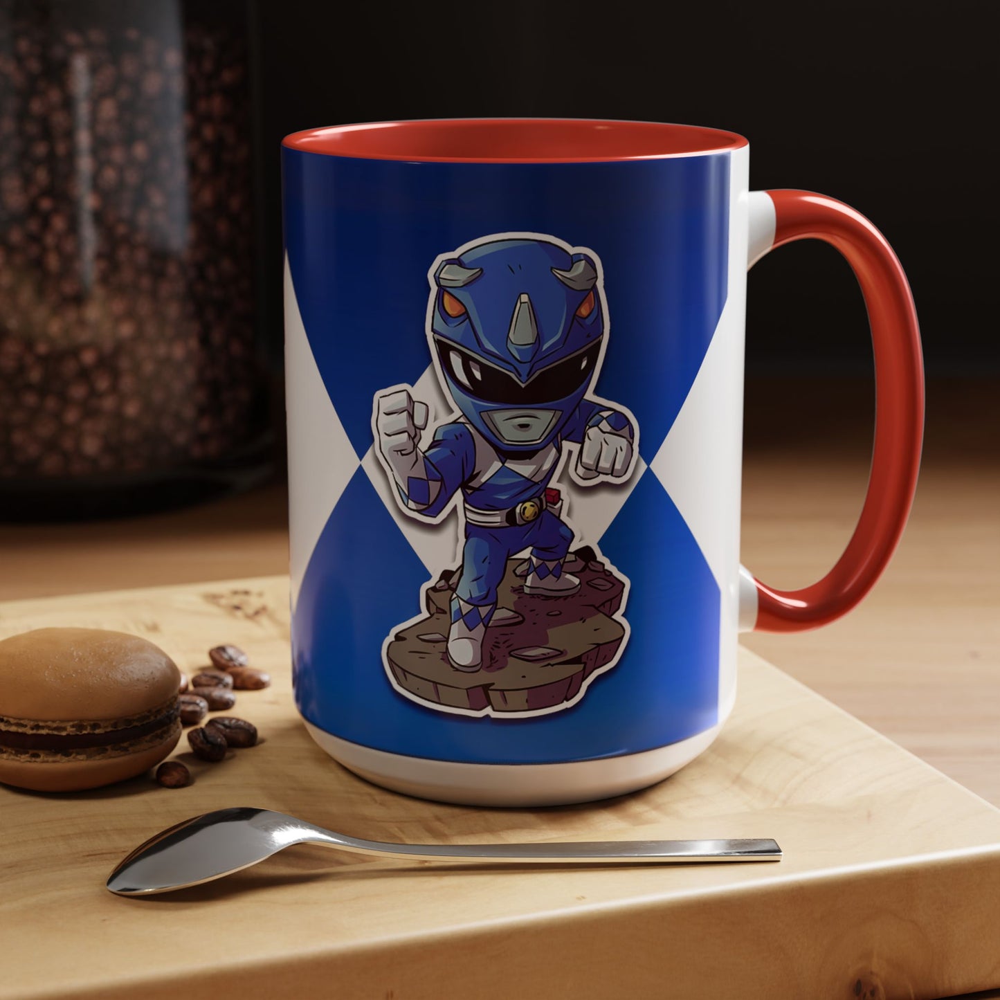 Mug Mighty Morphin Power Rangers Blue Ranger Ceramic Mug - 11oz & 15oz Coffee Mug - Accent Mug for Pop Culture Fans