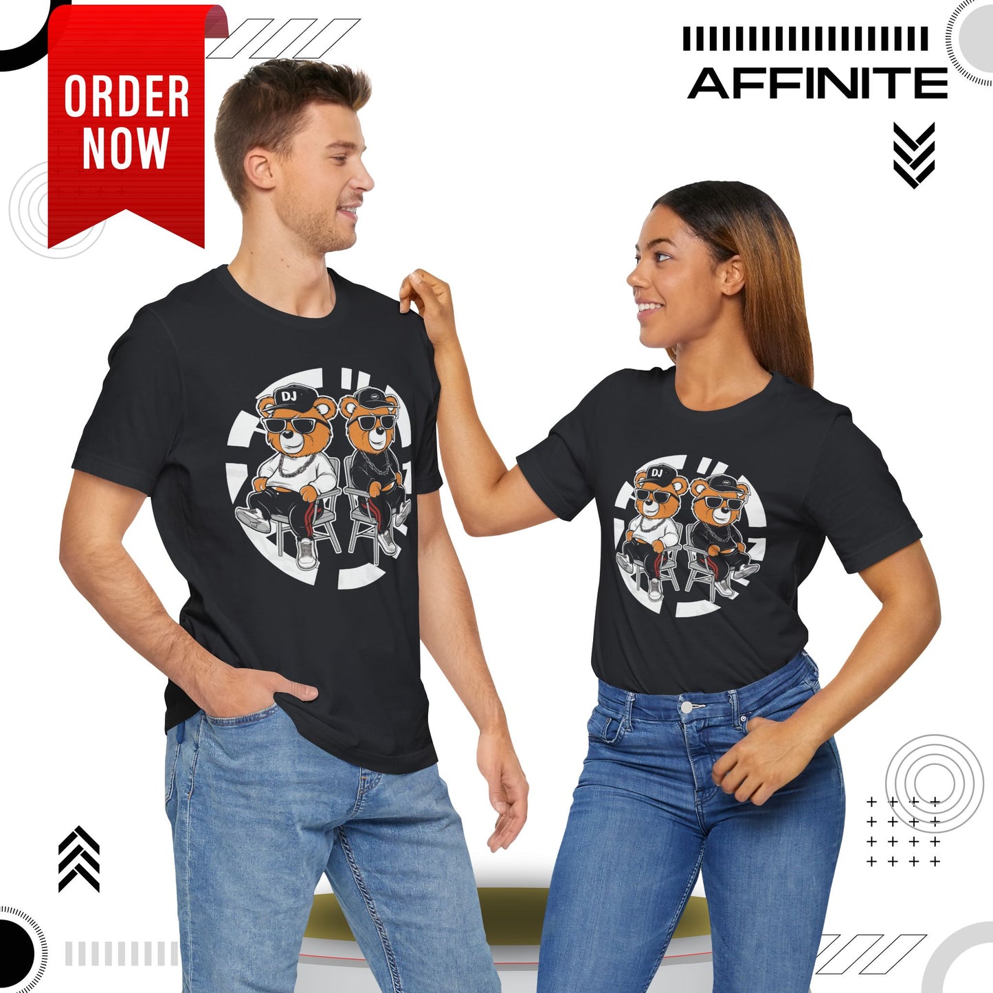 T-Shirt Awesome Bear T-Shirt - Fun Graphic Unisex Tee for Teen & Adults (100% Cotton)