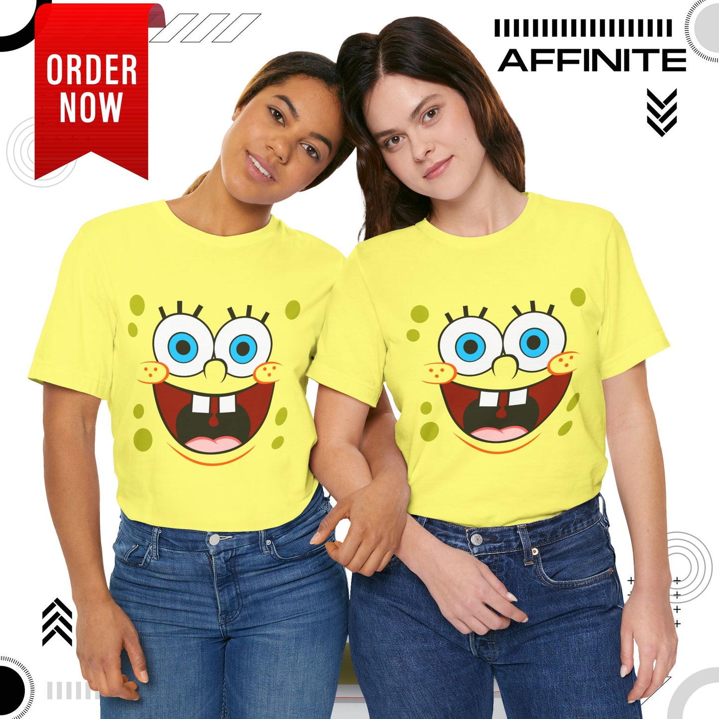 T-Shirt Cartoon Clothing - Spongebob Graphic Tee (Patrick & Mr. Krab)