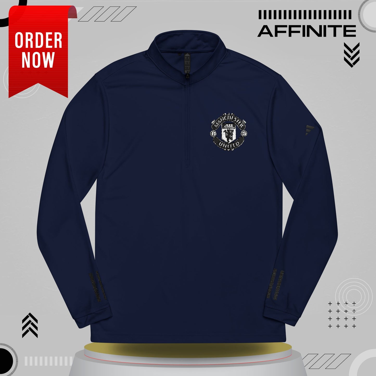 Sweatshirt adidas® Quarter-Zip Pullover (Embroidery) Collegiate Navy