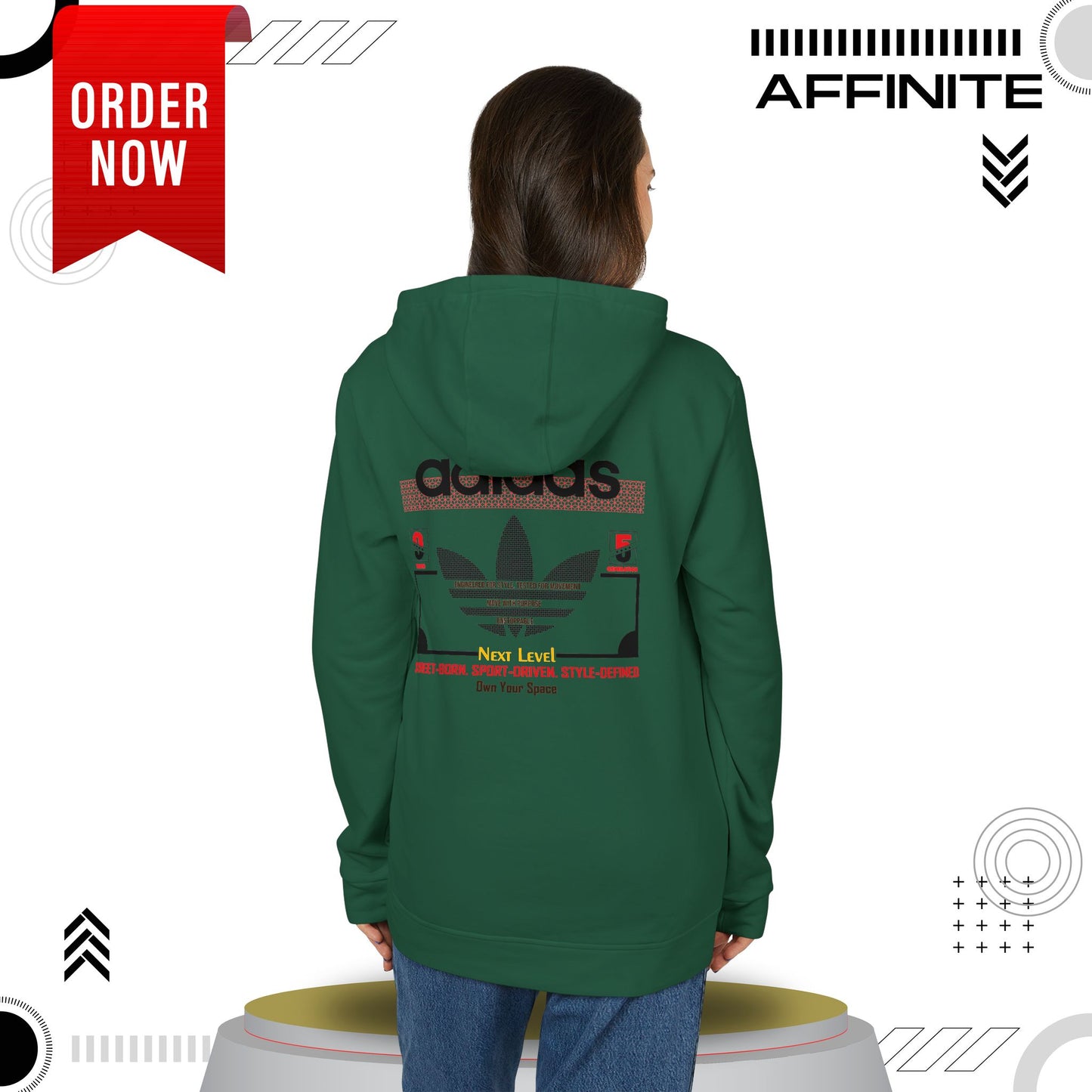 Hoodie Fleece Hoodie - T rendy Adidas Unisex Streetwear and Lounge Wear