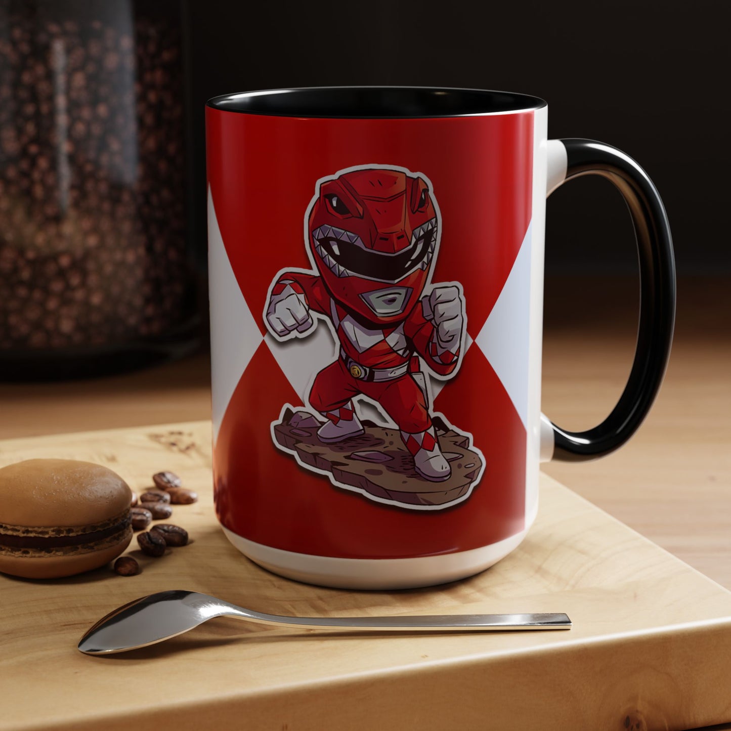 Mug Mighty Morphin Power Rangers Red Ranger Ceramic Mug - 11oz & 15oz Coffee Mug - Accent Mug for Pop Culture Fans