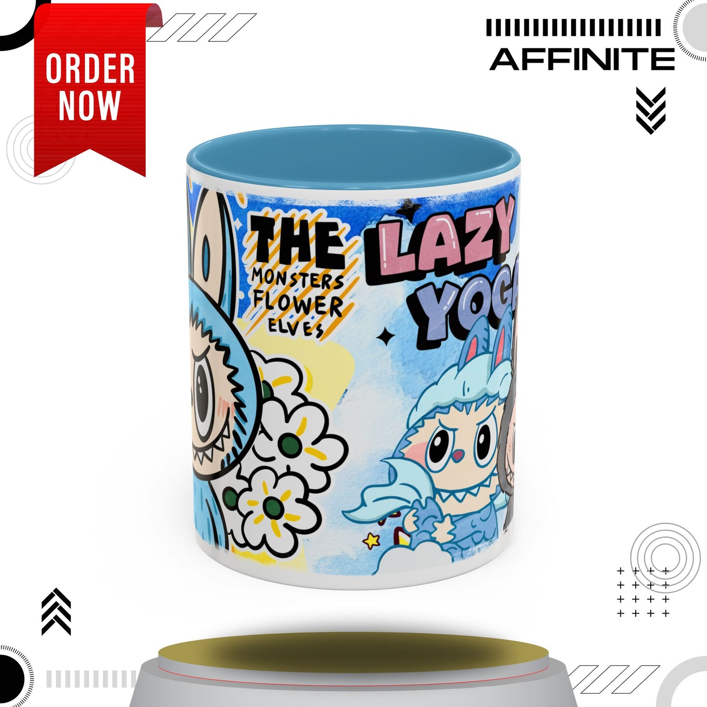 Mug Lazy Yoga Monsters Coffee Mug - Fun Accent Mug for Yoga Lovers