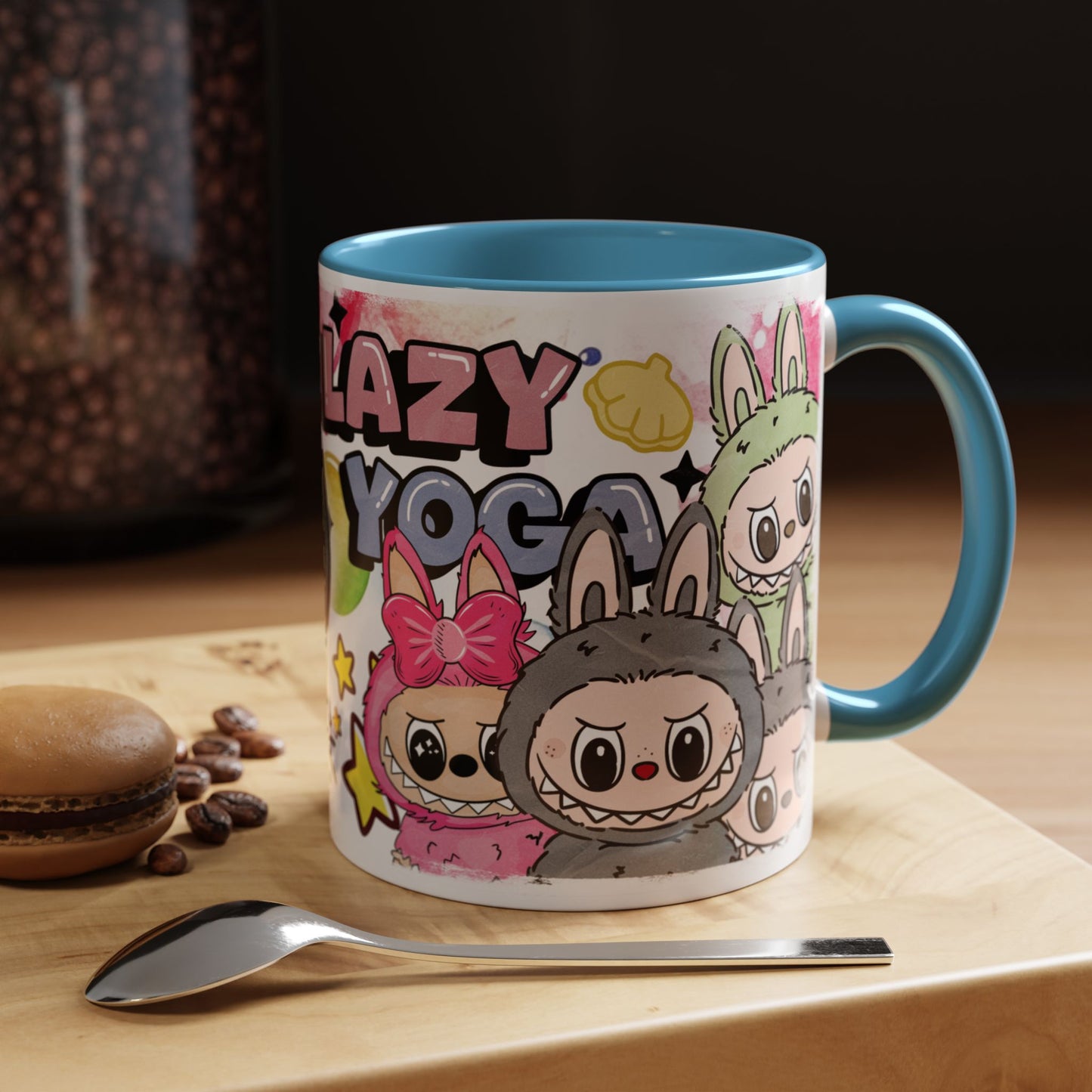 Mug Lazy Yoga Accent Coffee Mug - Fun and Colorful 11oz & 15oz Mugs for Coffee Lovers