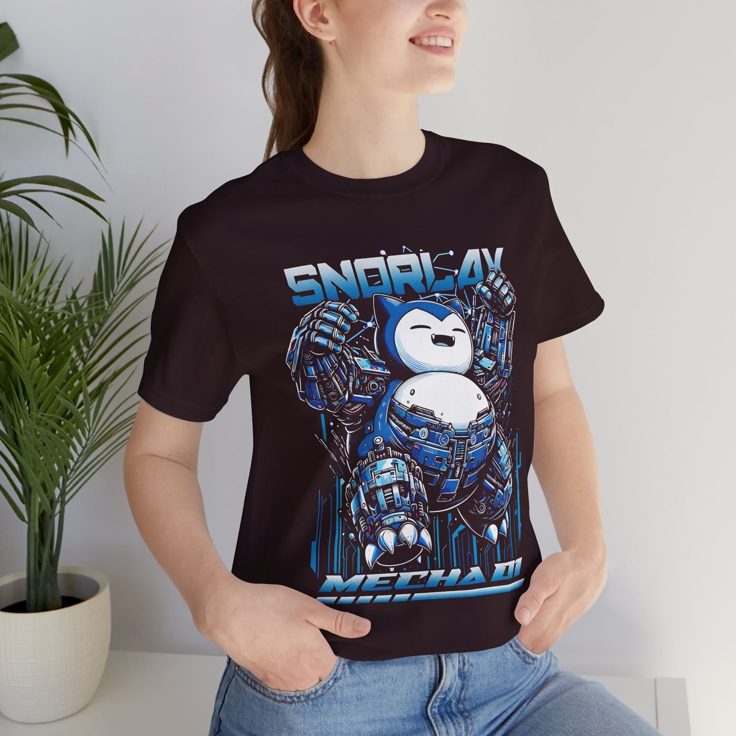 T-Shirt Robot Snoorlax Unisex Softstyle T-Shirt / Anime-Inspired Graphic Tee by Bella+Canvas