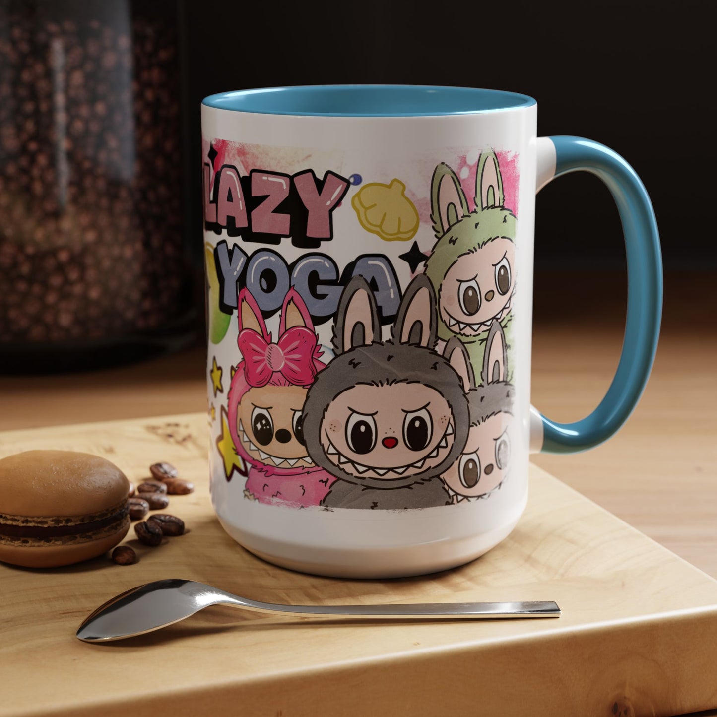 Mug Lazy Yoga Accent Coffee Mug - Fun and Colorful 11oz & 15oz Mugs for Coffee Lovers