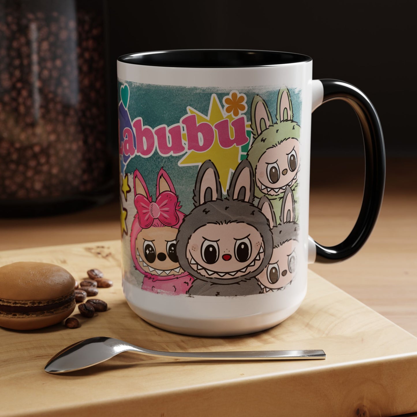 Mug Labubu Character Accent Coffee Mug - Cute and Colorful Design for Fans
