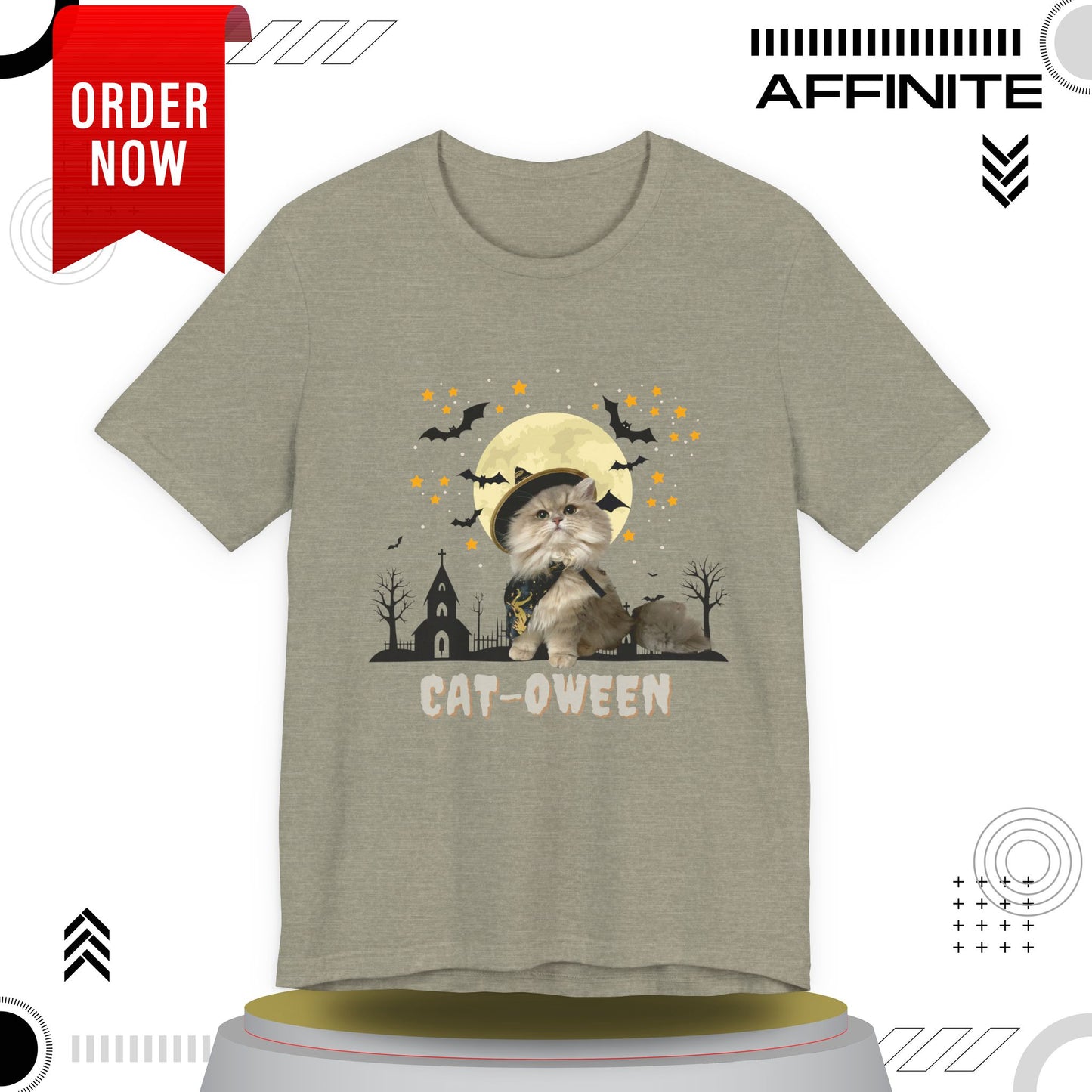 T-Shirt Unisex Halloween Cat Tee Good ‘Cat-oween’ – Perfect for Cat Lovers & Halloween Fans!