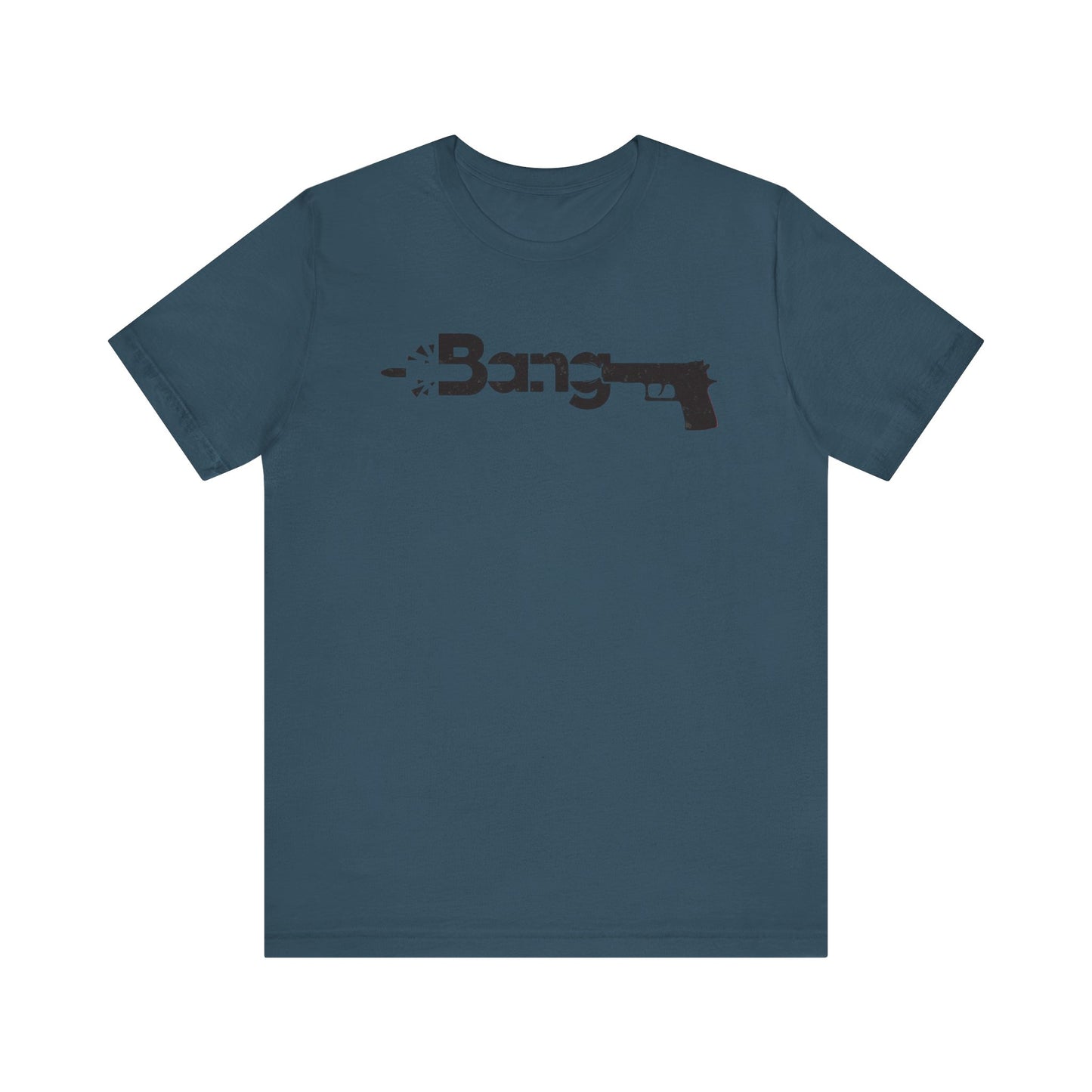 T-Shirt Bang Graphic Unisex Jersey Short Sleeve Tee - Casual Streetwear T-Shirt Deep Teal