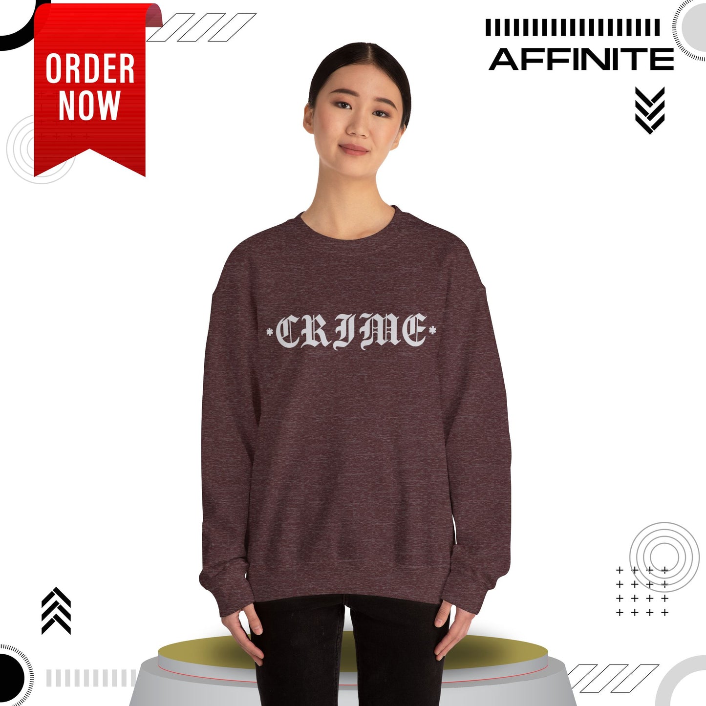 Sweatshirt CRIME Graphic Sweatshirt - Unisex Heavy Blend Crewneck (Cotton/Polyester)