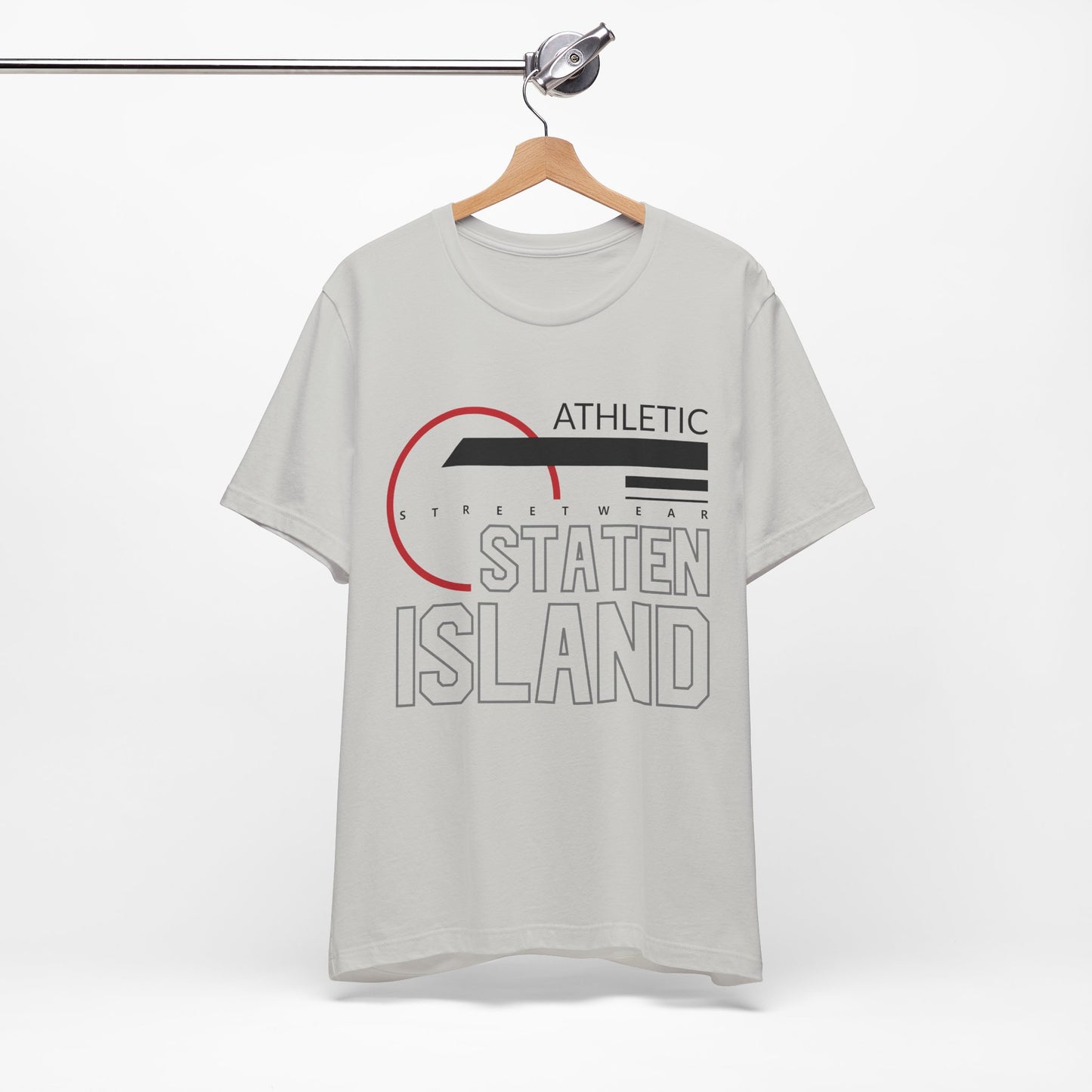 T-Shirt Unisex T Shirt - Athletic Staten Island Tee | Casual Comfort Fit | Affinite Silver