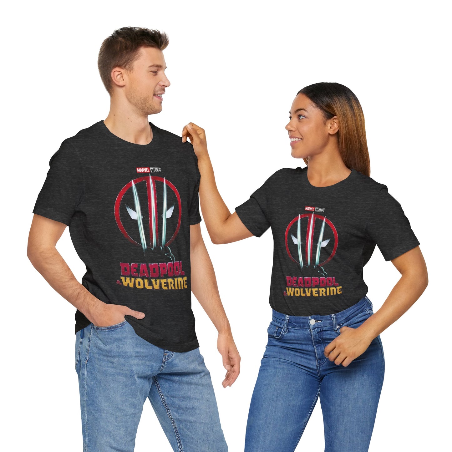 T-Shirt Marvel Deadpool & Wolverine Unisex Jersey Tee - Graphic T-Shirt for Comic Fans
